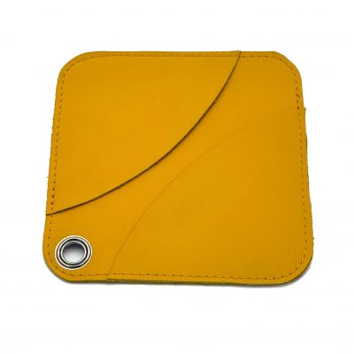 Maniques en cuir jaune – La paire