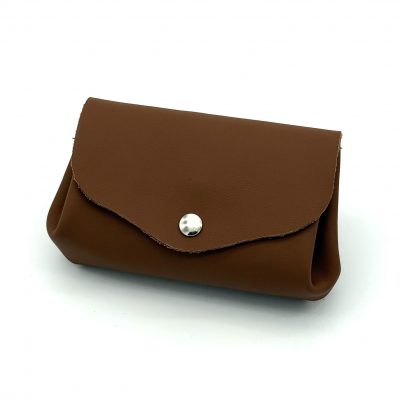 Porte-monnaie à soufflet marron foncé