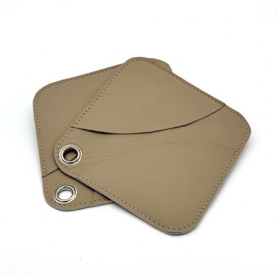 Maniques en cuir beige – La paire