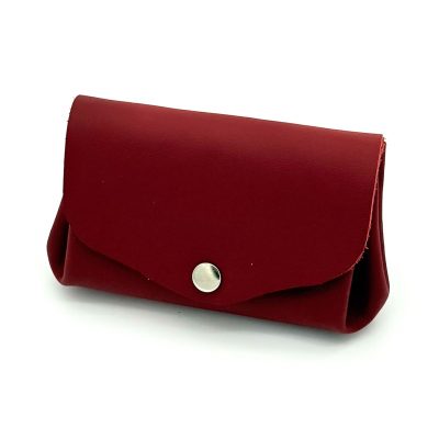 Porte-monnaie à soufflet bordeaux