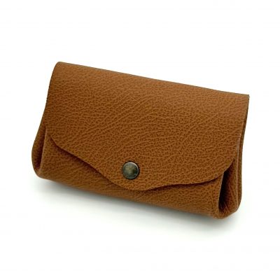 Porte-monnaie à soufflet marron tacheté